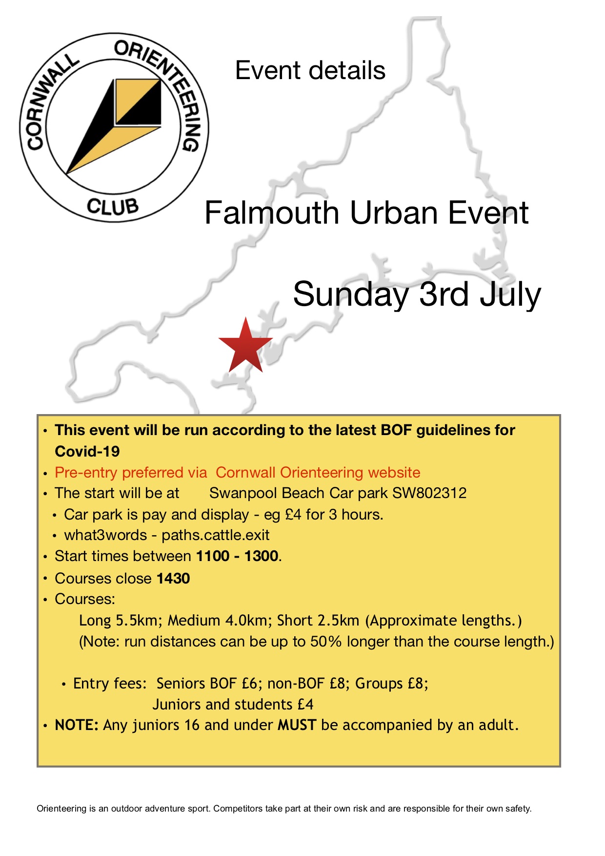 Flyer for Falmouth event 2022