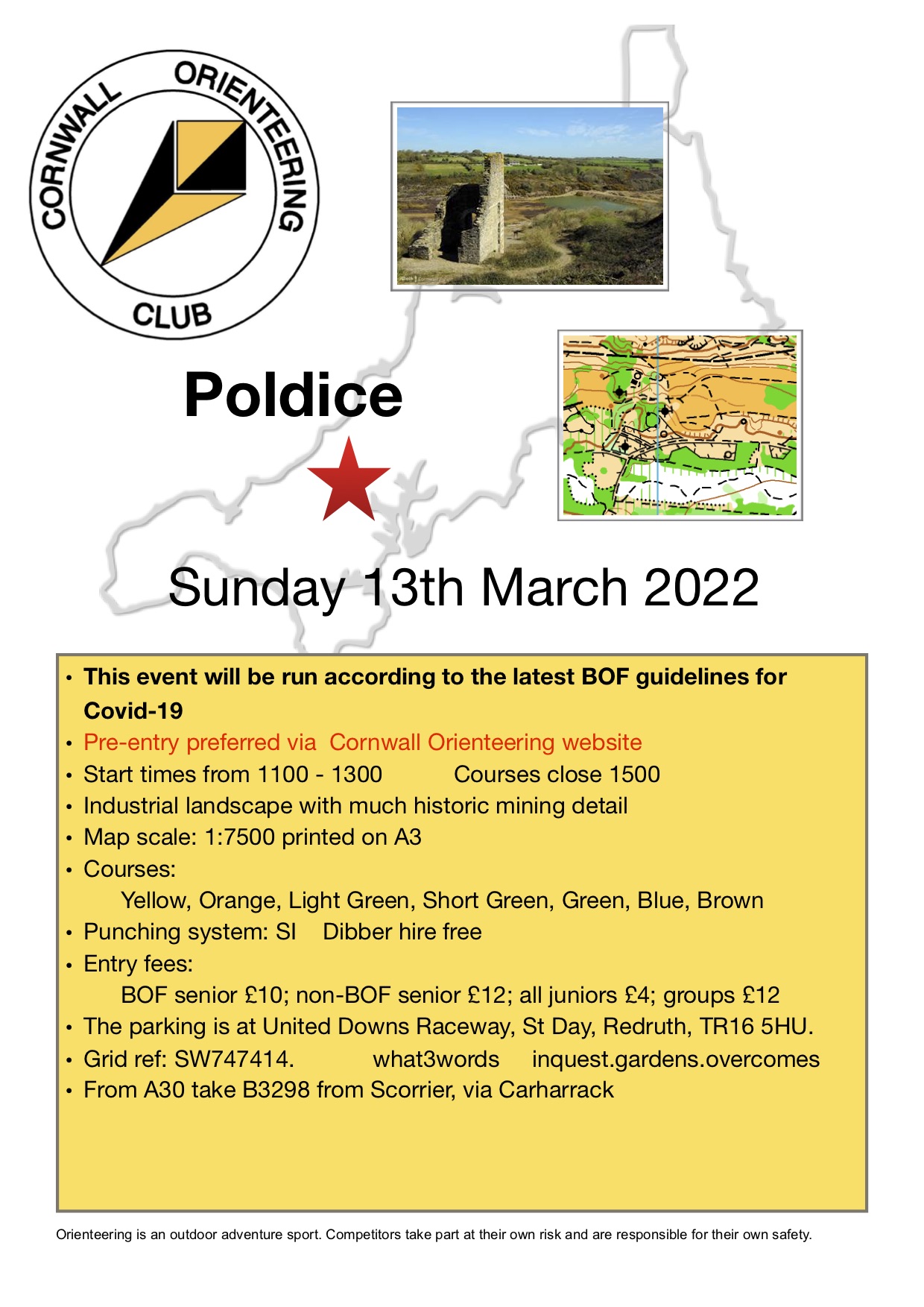 Flyer for Poldice event 20222