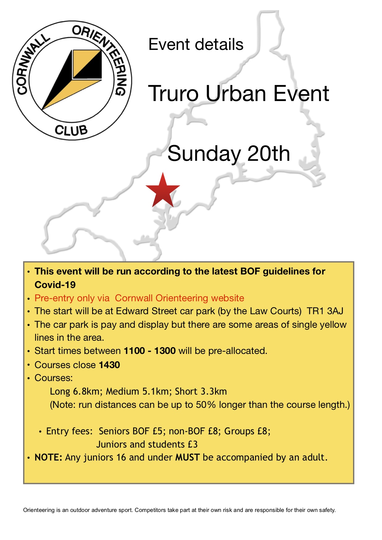 Flyer for Truro urban event