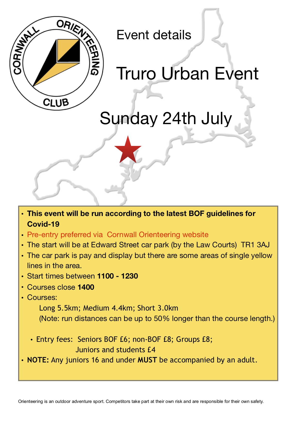 Flyer for Truro event July 2022