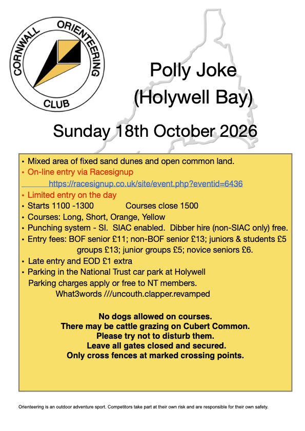 Flyer for the Polly Joke event 10/26